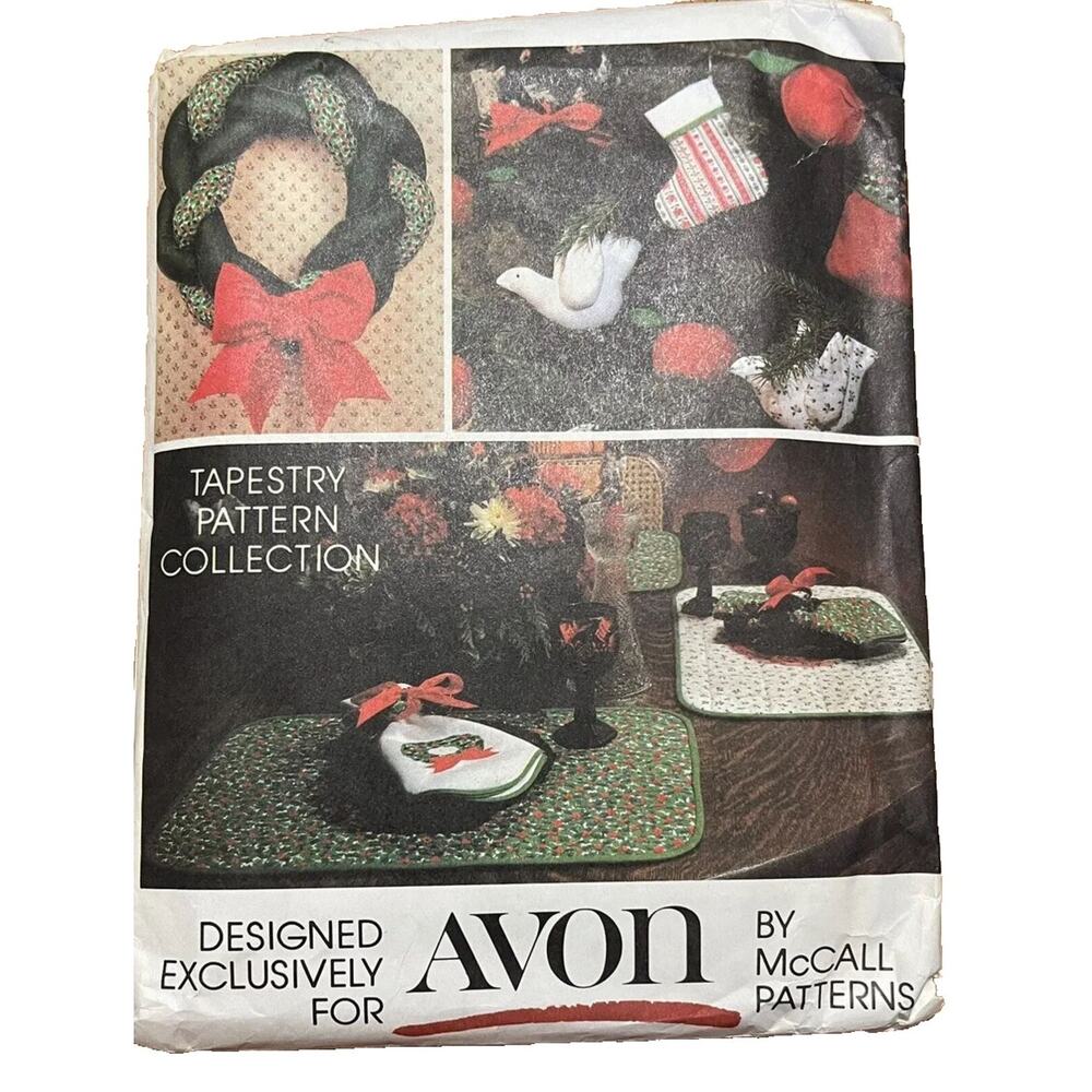 McCall’s Christmas Sewing Pattern Avon Tapestry Collection Vintage Uncut FF
